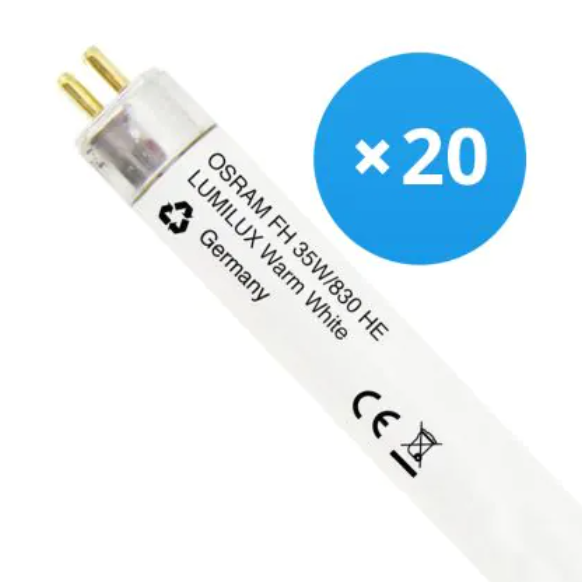 OSRAM 35W T5 Fluorescent Lamp 830 Warm White 3000K High Performance for Office, Retail, and Hospitality Lighting with Long Service Duration